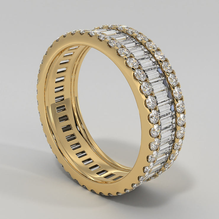 Yellow Gold Eternity Ring With 2.4 Carat Of Diamonds Designed by FANCI Bespoke Fine Jewellery