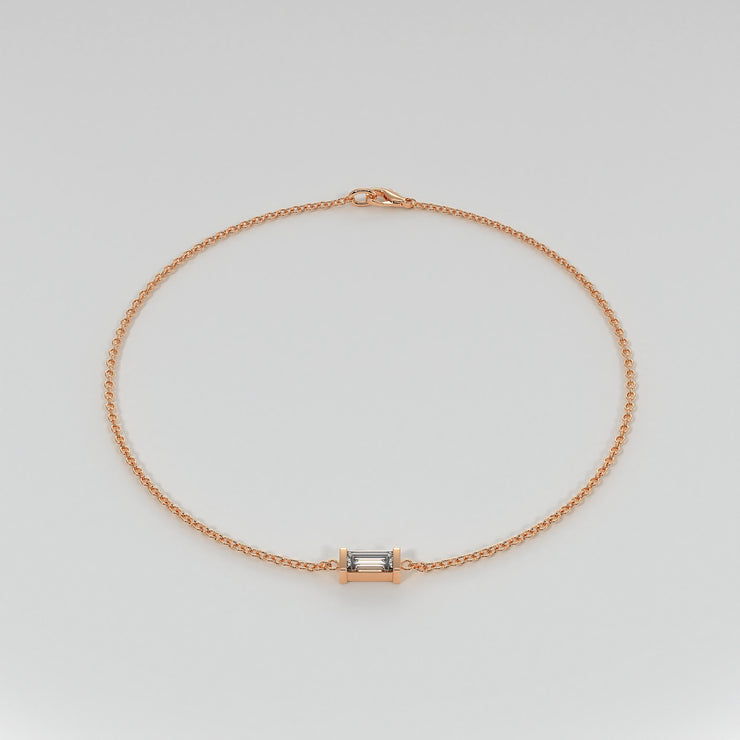 Rose Gold Baguette Diamond Bracelet Designed by FANCI Bespoke Fine Jewellery