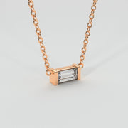 Rose Gold Baguette Diamond Necklace Designed by FANCI Bespoke Fine Jewellery