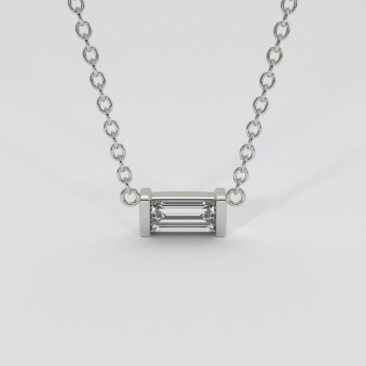 White Gold Baguette Diamond Necklace Designed by FANCI Bespoke Fine Jewellery