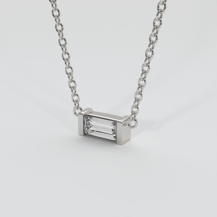 White Gold Baguette Diamond Necklace Designed by FANCI Bespoke Fine Jewellery