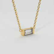 Yellow Gold Baguette Diamond Necklace Designed by FANCI Bespoke Fine Jewellery