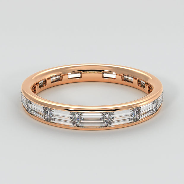 Rose Gold Baguette Diamond Ring Designed by FANCI Bespoke Fine Jewellery