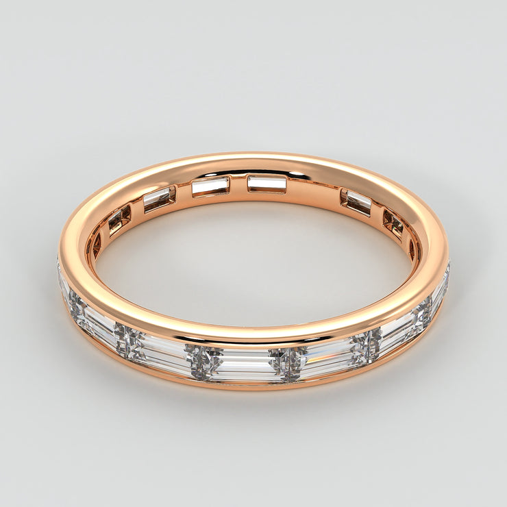 Rose Gold Baguette Diamond Ring Designed by FANCI Bespoke Fine Jewellery
