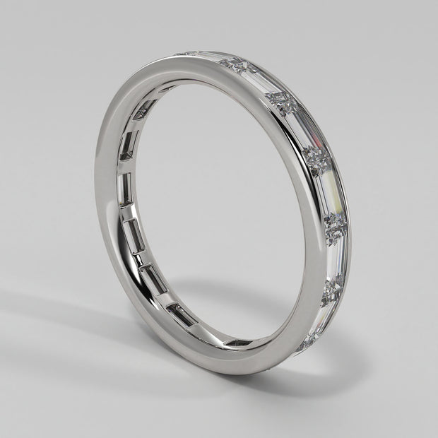 White Gold Baguette Diamond Ring Designed by FANCI Bespoke Fine Jewellery