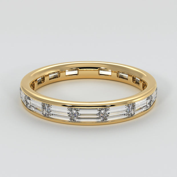 Yellow Gold Baguette Diamond Ring Designed by FANCI Bespoke Fine Jewellery