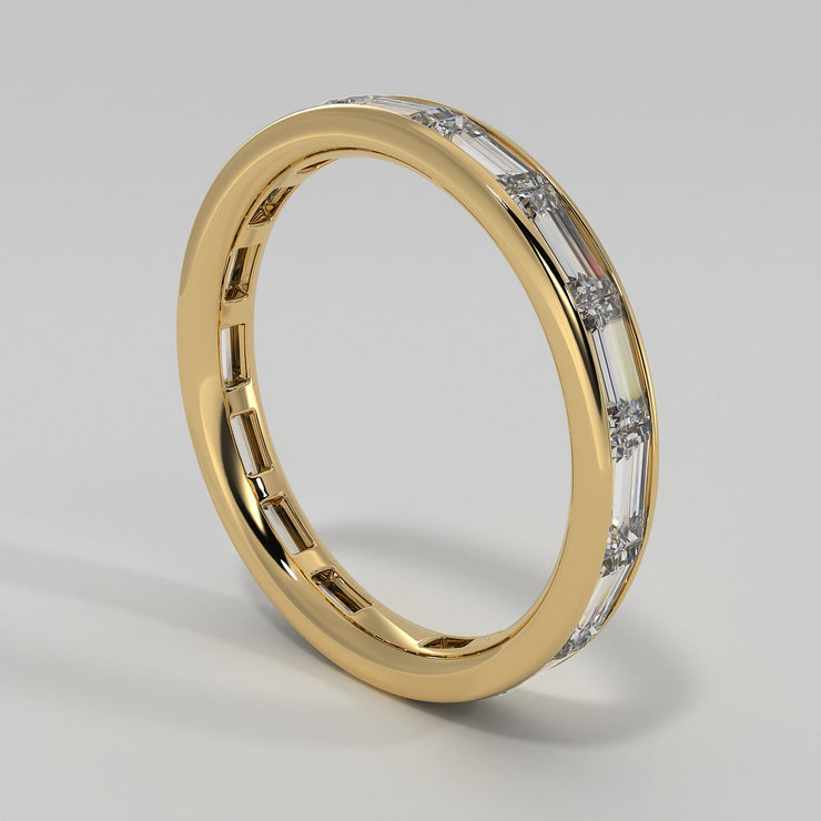 Yellow Gold Baguette Diamond Ring Designed by FANCI Bespoke Fine Jewellery