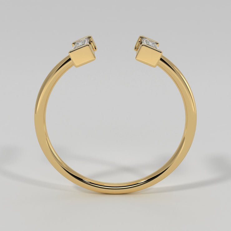 Yellow Gold And Baguette Diamonds Fine Fashion Ring Designed by FANCI Bespoke Fine Jewellery