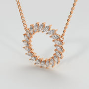 Catherine Wheel Inspired Diamond Necklace With Marquise Cut Diamonds Set In Rose Gold By FANCI Bespoke Fine Jewellery