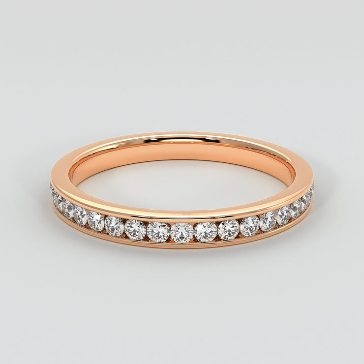 Channel Set Diamond Ring In Rose Gold Designed by FANCI Bespoke Fine Jewellery