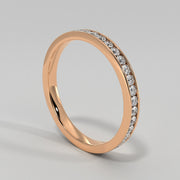 Channel Set Diamond Ring In Rose Gold Designed by FANCI Bespoke Fine Jewellery