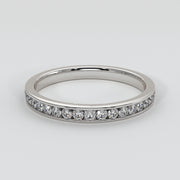Channel Set Diamond Ring In White Gold Designed by FANCI Bespoke Fine Jewellery