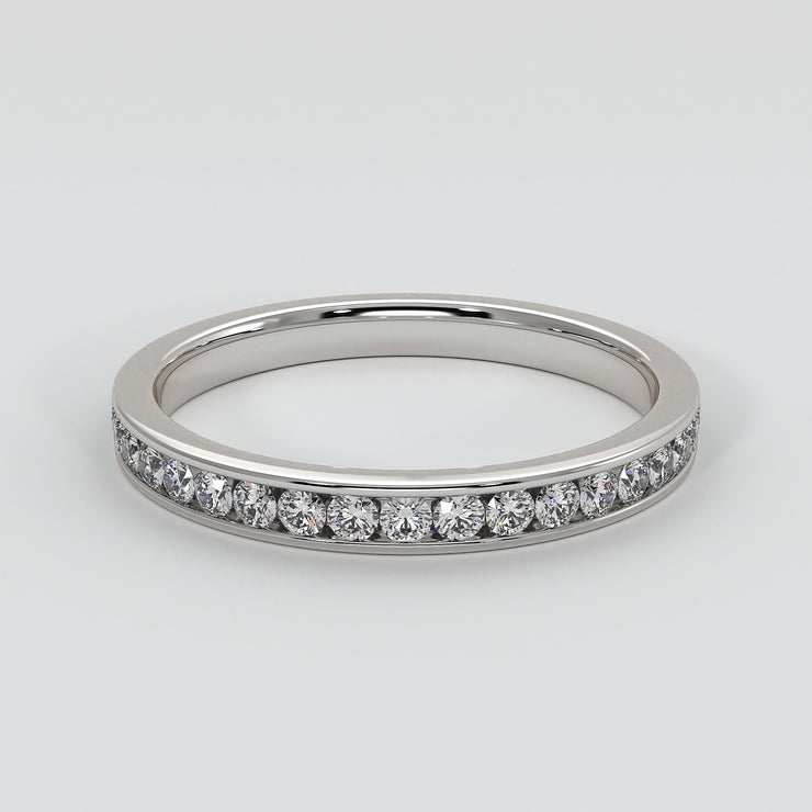 Channel Set Diamond Ring In White Gold Designed by FANCI Bespoke Fine Jewellery