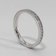 Channel Set Diamond Ring In White Gold Designed by FANCI Bespoke Fine Jewellery