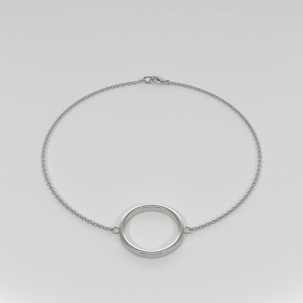 Circle Bracelet In White Gold Designed by FANCI Bespoke Fine Jewellery