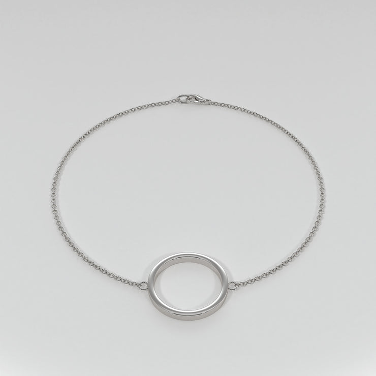 Circle Bracelet In White Gold Designed by FANCI Bespoke Fine Jewellery