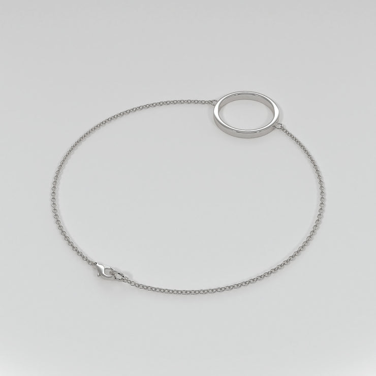 Circle Bracelet In White Gold Designed by FANCI Bespoke Fine Jewellery