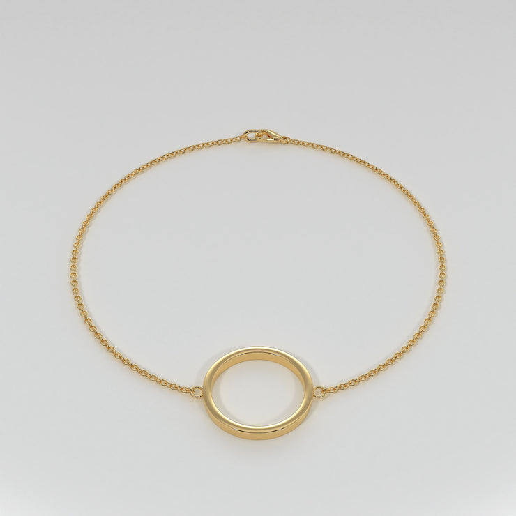 Circle Bracelet In Yellow Gold Designed by FANCI Bespoke Fine Jewellery