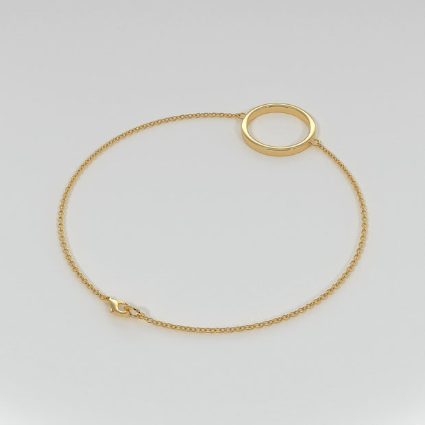Circle Bracelet In Yellow Gold Designed by FANCI Bespoke Fine Jewellery