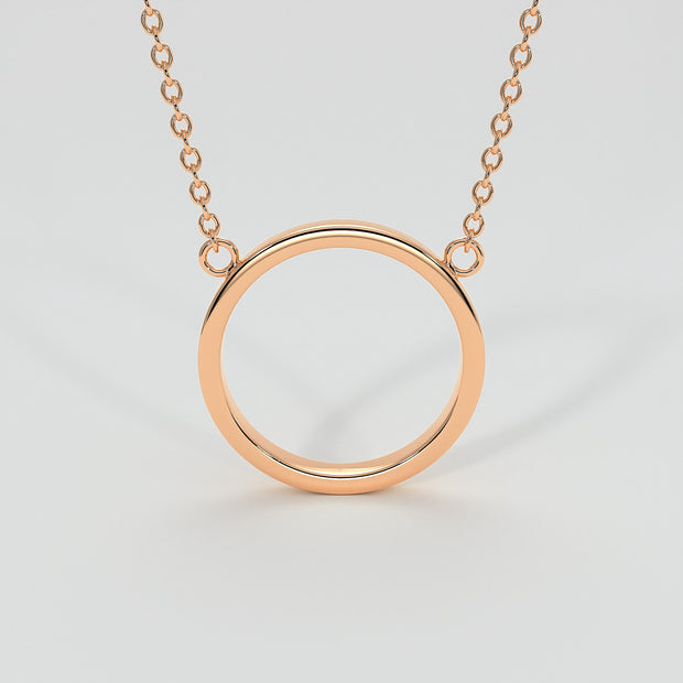 Circle Necklace In Rose Gold Designed by FANCI Bespoke Fine Jewellery