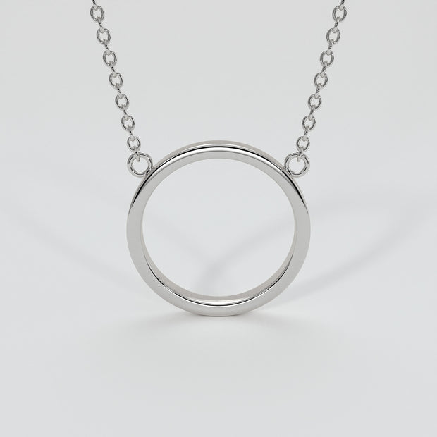 Circle Necklace In White Gold Designed by FANCI Bespoke Fine Jewellery