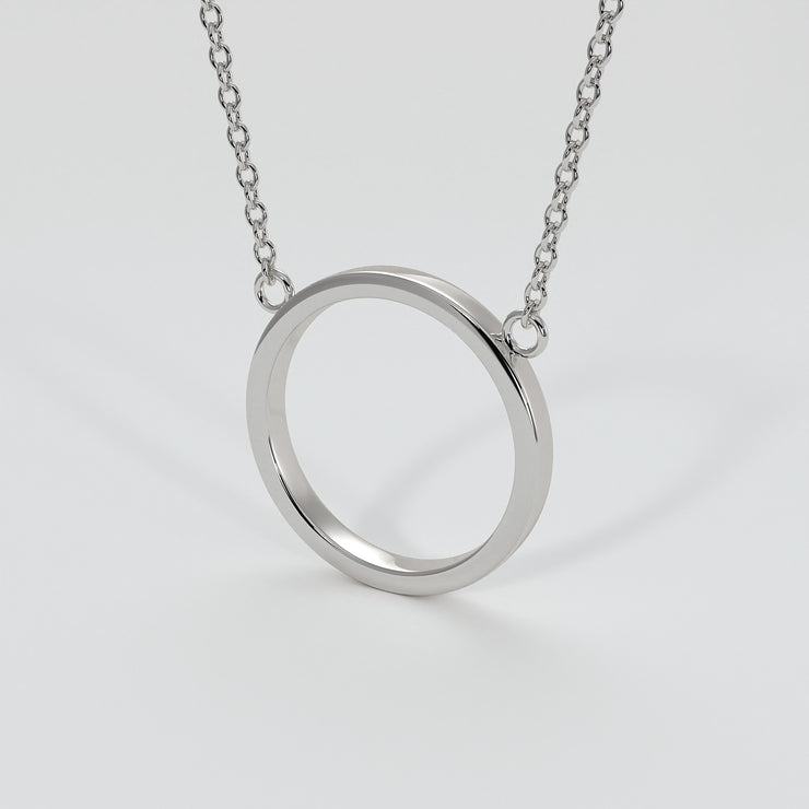 Circle Necklace In White Gold Designed by FANCI Bespoke Fine Jewellery