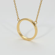 Circle Necklace In Yellow Gold Designed by FANCI Bespoke Fine Jewellery