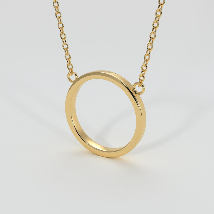 Circle Necklace In Yellow Gold Designed by FANCI Bespoke Fine Jewellery