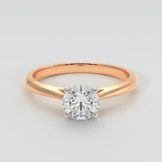 Classic Solitaire Diamond Engagement Ring In Rose Gold Designed by FANCI Bespoke Fine Jewellery