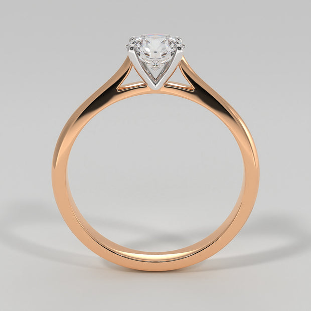 Classic Solitaire Diamond Engagement Ring In Rose Gold Designed by FANCI Bespoke Fine Jewellery