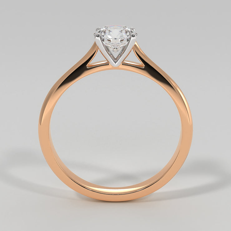 Classic Solitaire Diamond Engagement Ring In Rose Gold Designed by FANCI Bespoke Fine Jewellery