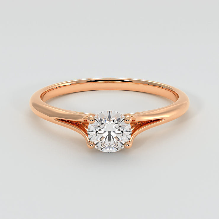 Classic Solitaire Four Claw Diamond Engagement Ring In Rose Gold Designed by FANCI Bespoke Fine Jewellery