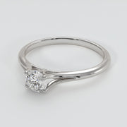 Classic Solitaire Four Claw Diamond Engagement Ring In White Gold Designed by FANCI Bespoke Fine Jewellery