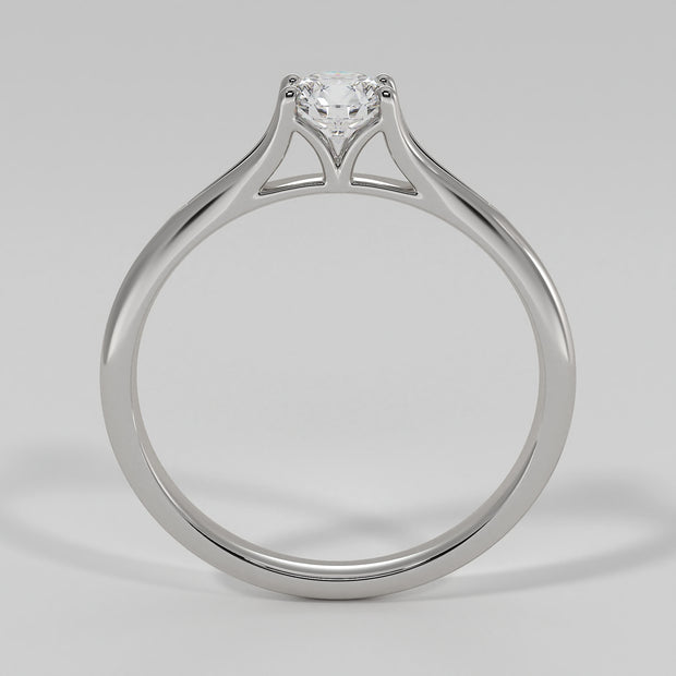 Classic Solitaire Four Claw Diamond Engagement Ring In White Gold Designed by FANCI Bespoke Fine Jewellery