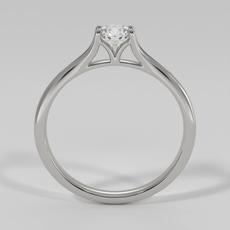 Classic Solitaire Four Claw Diamond Engagement Ring In White Gold Designed by FANCI Bespoke Fine Jewellery