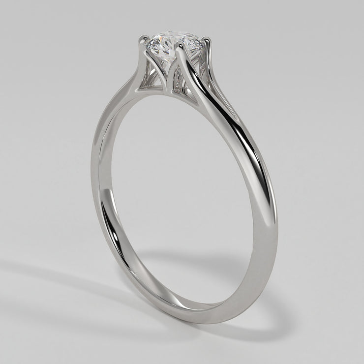 Classic Solitaire Four Claw Diamond Engagement Ring In White Gold Designed by FANCI Bespoke Fine Jewellery