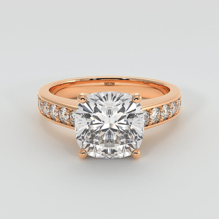 Cushion Cut Diamond Solitaire Engagement Ring - from £1795