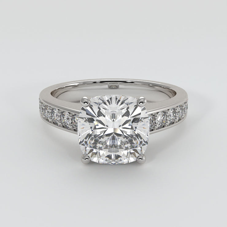 Cushion Cut Diamond Solitaire Engagement Ring - from £1795