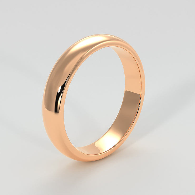 D Shape Medium Width Wedding Band