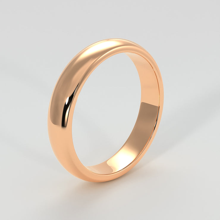D Shape Medium Width Wedding Band In Rose Gold Designed by FANCI Bespoke Fine Jewellery