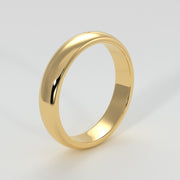 D Shape Medium Width Wedding Band In Yellow Gold Designed by FANCI Bespoke Fine Jewellery