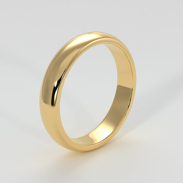 D Shape Medium Width Wedding Band