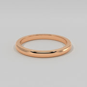 D Shape Narrow Width Wedding Band In Rose Gold Designed by FANCI Bespoke Fine Jewellery