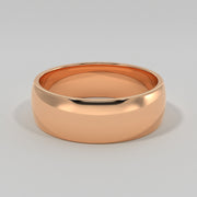 D Shape Wide Width Wedding Band In Rose Gold Designed by FANCI Bespoke Fine Jewellery