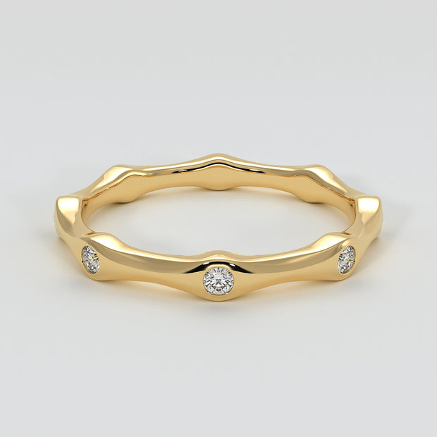 Diamond Bamboo Ring