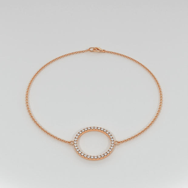 Diamond Circle Bracelet In Rose Gold Designed by FANCI Bespoke Fine Jewellery