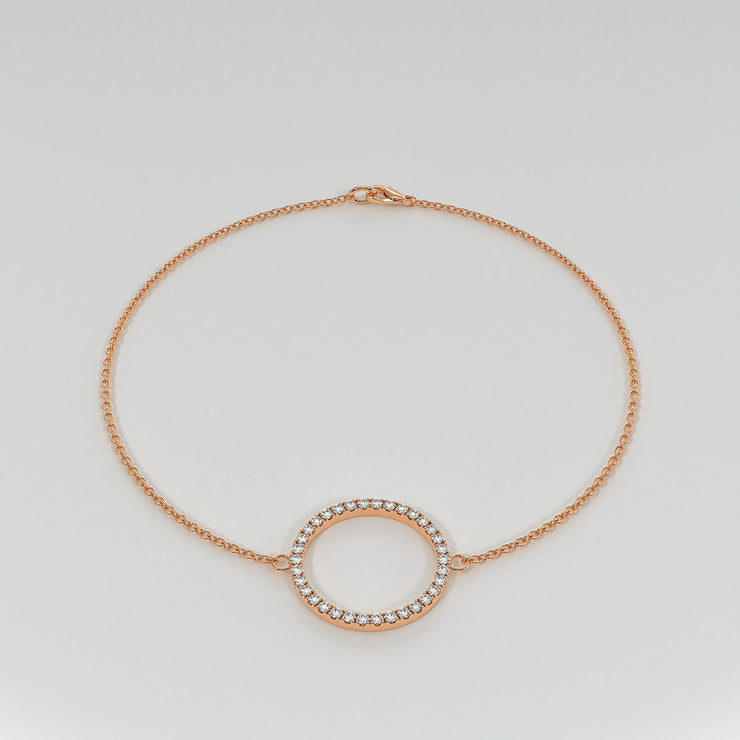 Diamond Circle Bracelet In Rose Gold Designed by FANCI Bespoke Fine Jewellery