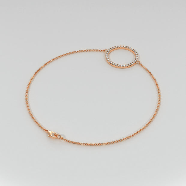 Diamond Circle Bracelet In Rose Gold Designed by FANCI Bespoke Fine Jewellery