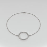Diamond Circle Bracelet In White Gold Designed by FANCI Bespoke Fine Jewellery