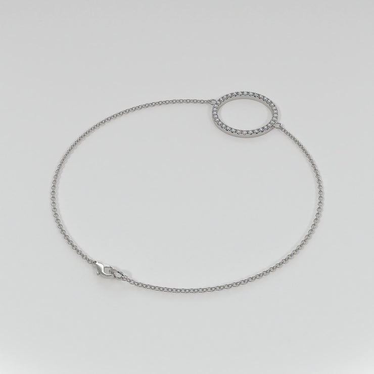 Diamond Circle Bracelet In White Gold Designed by FANCI Bespoke Fine Jewellery